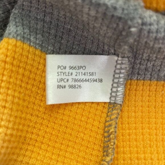 VTG US POLO ASSN Big Pony Waffle Knit Thermal Stripe Shirt Ralph Lauren Y2K XL - Picture 9 of 10